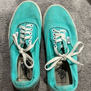 Vans Authentic Sneakers - teal color, men’s size 6.5/women’s size 8
